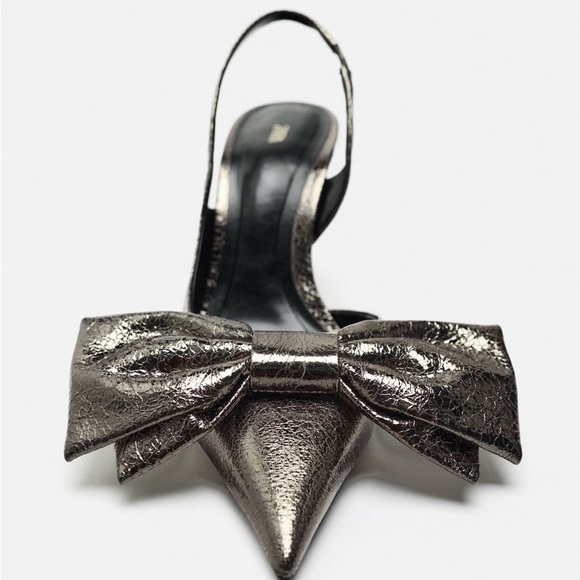 Metallic High Heel Shoe | Zara - Picture 3 of 4